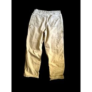 Vintage 90's Abercrombie & Fitch Carpenter Jeans Khaki Sz 32x31 Y2K Distressed